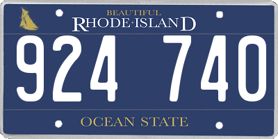 RI license plate 924740