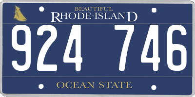 RI license plate 924746