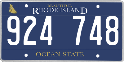 RI license plate 924748