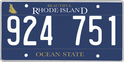 RI license plate 924751