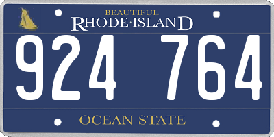 RI license plate 924764