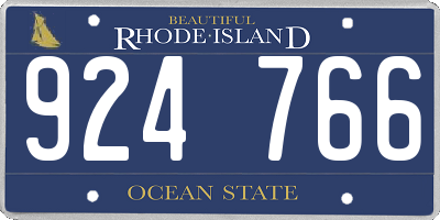 RI license plate 924766