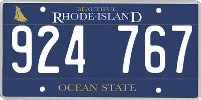 RI license plate 924767