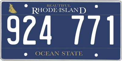 RI license plate 924771