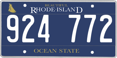 RI license plate 924772