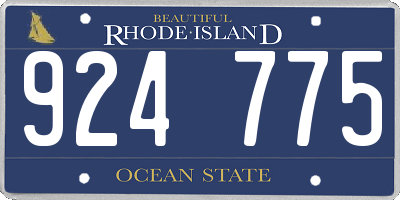 RI license plate 924775