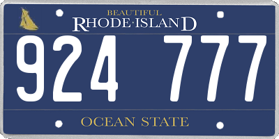RI license plate 924777