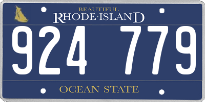 RI license plate 924779