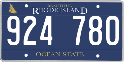 RI license plate 924780
