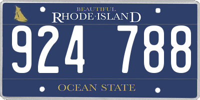 RI license plate 924788
