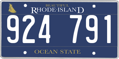 RI license plate 924791