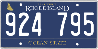 RI license plate 924795