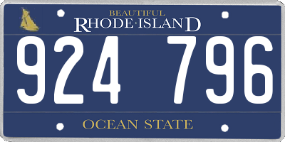 RI license plate 924796