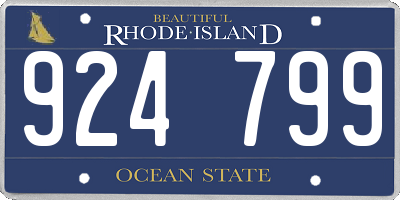 RI license plate 924799