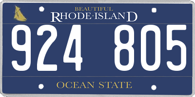 RI license plate 924805