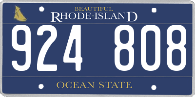 RI license plate 924808