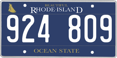 RI license plate 924809