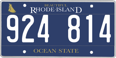 RI license plate 924814