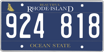 RI license plate 924818