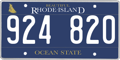 RI license plate 924820