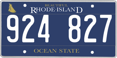 RI license plate 924827