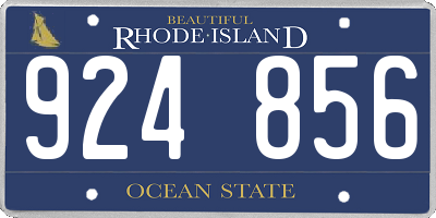 RI license plate 924856