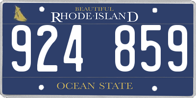 RI license plate 924859
