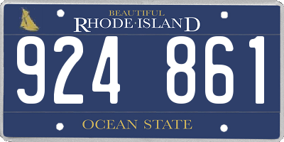 RI license plate 924861