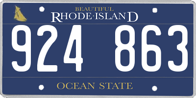 RI license plate 924863