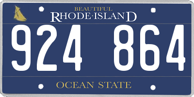 RI license plate 924864