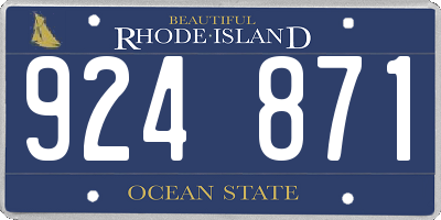 RI license plate 924871