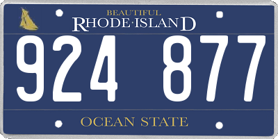 RI license plate 924877
