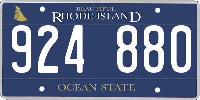 RI license plate 924880