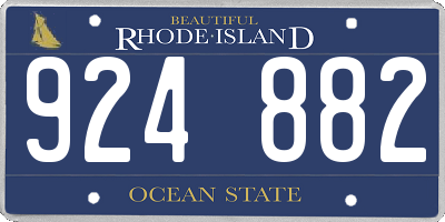 RI license plate 924882
