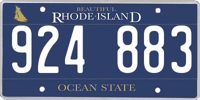RI license plate 924883