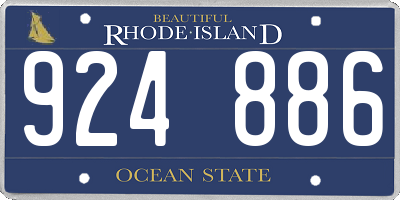 RI license plate 924886