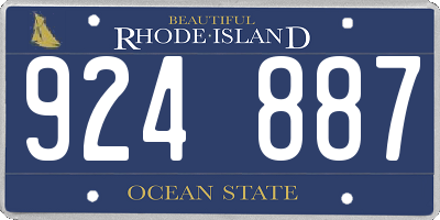 RI license plate 924887