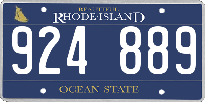 RI license plate 924889