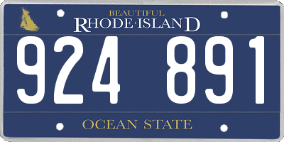RI license plate 924891