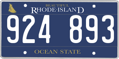 RI license plate 924893