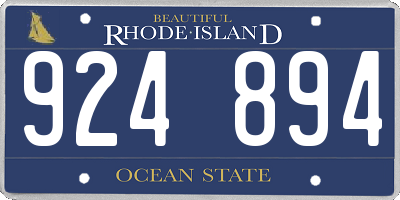 RI license plate 924894