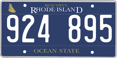 RI license plate 924895