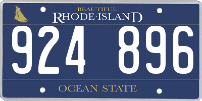 RI license plate 924896