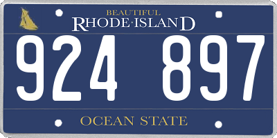 RI license plate 924897