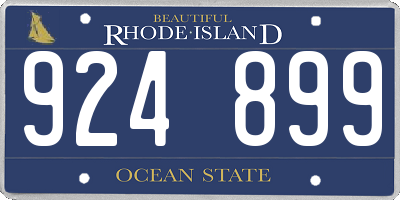 RI license plate 924899