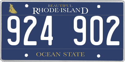 RI license plate 924902
