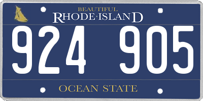 RI license plate 924905