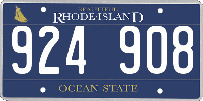 RI license plate 924908