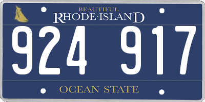 RI license plate 924917