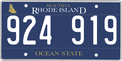 RI license plate 924919